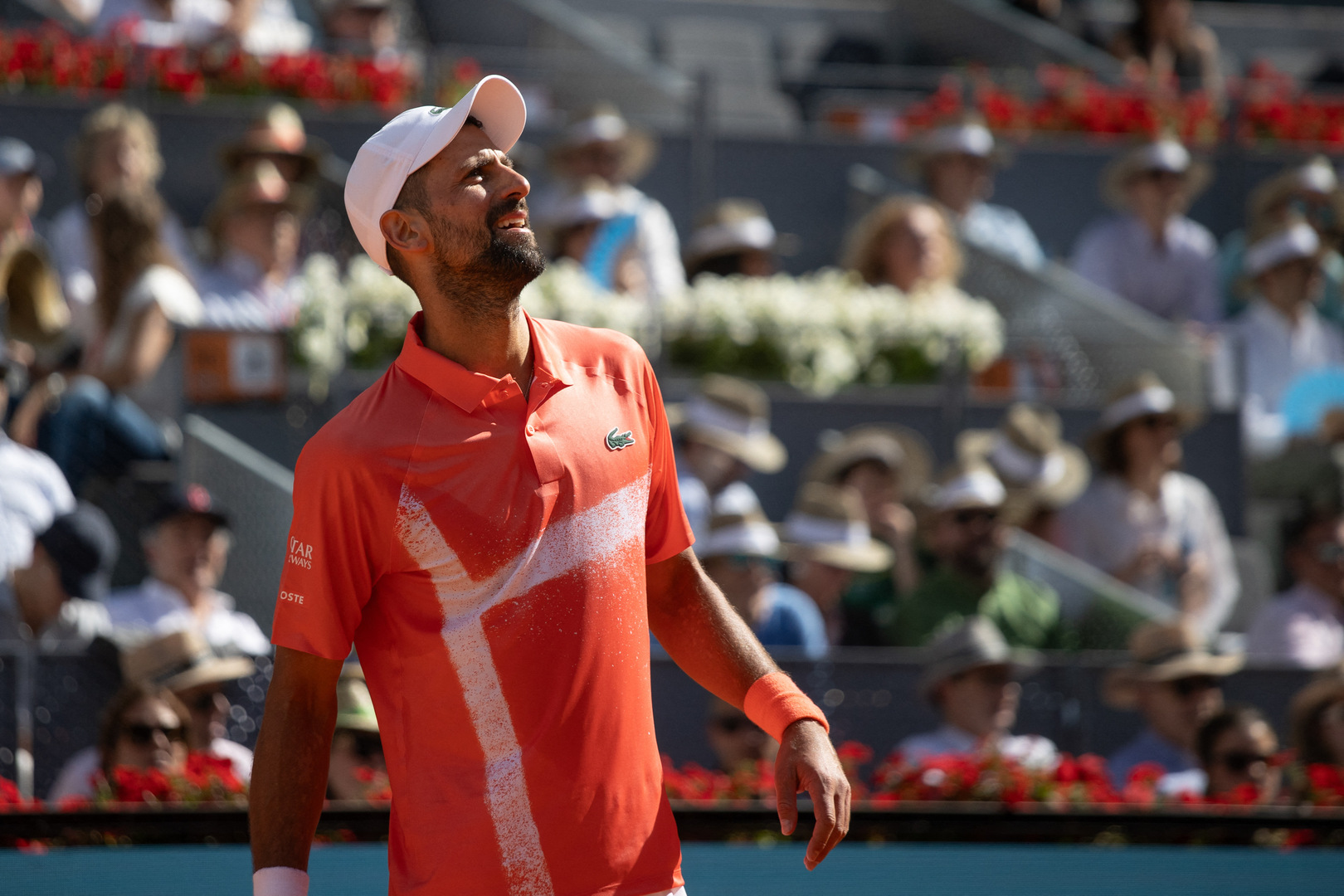 Novak Djokovic Vs Matteo Arnaldi In Madrid, Spain - 26 Apr 2025