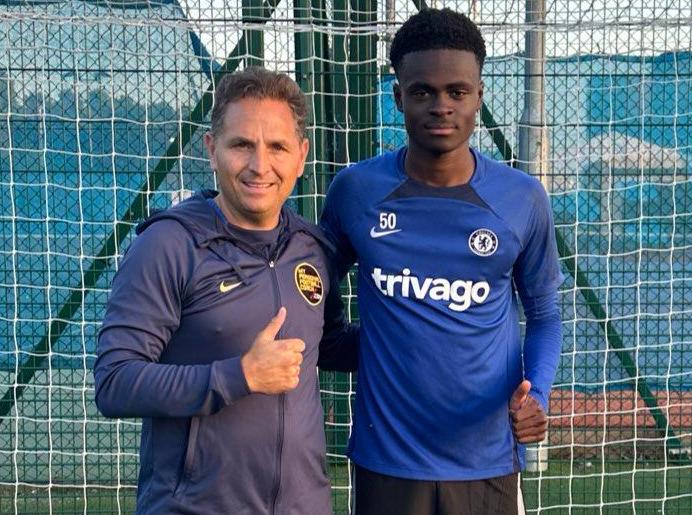 Tyrique George with his coach, Peter Rutzler.