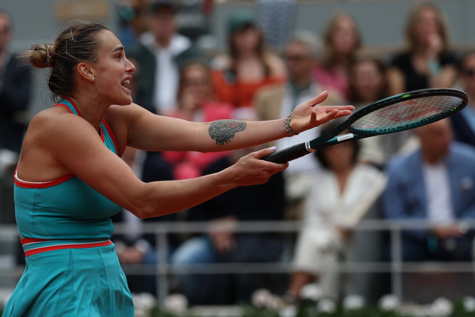 Aryna Sabalenka at Roland Garros.